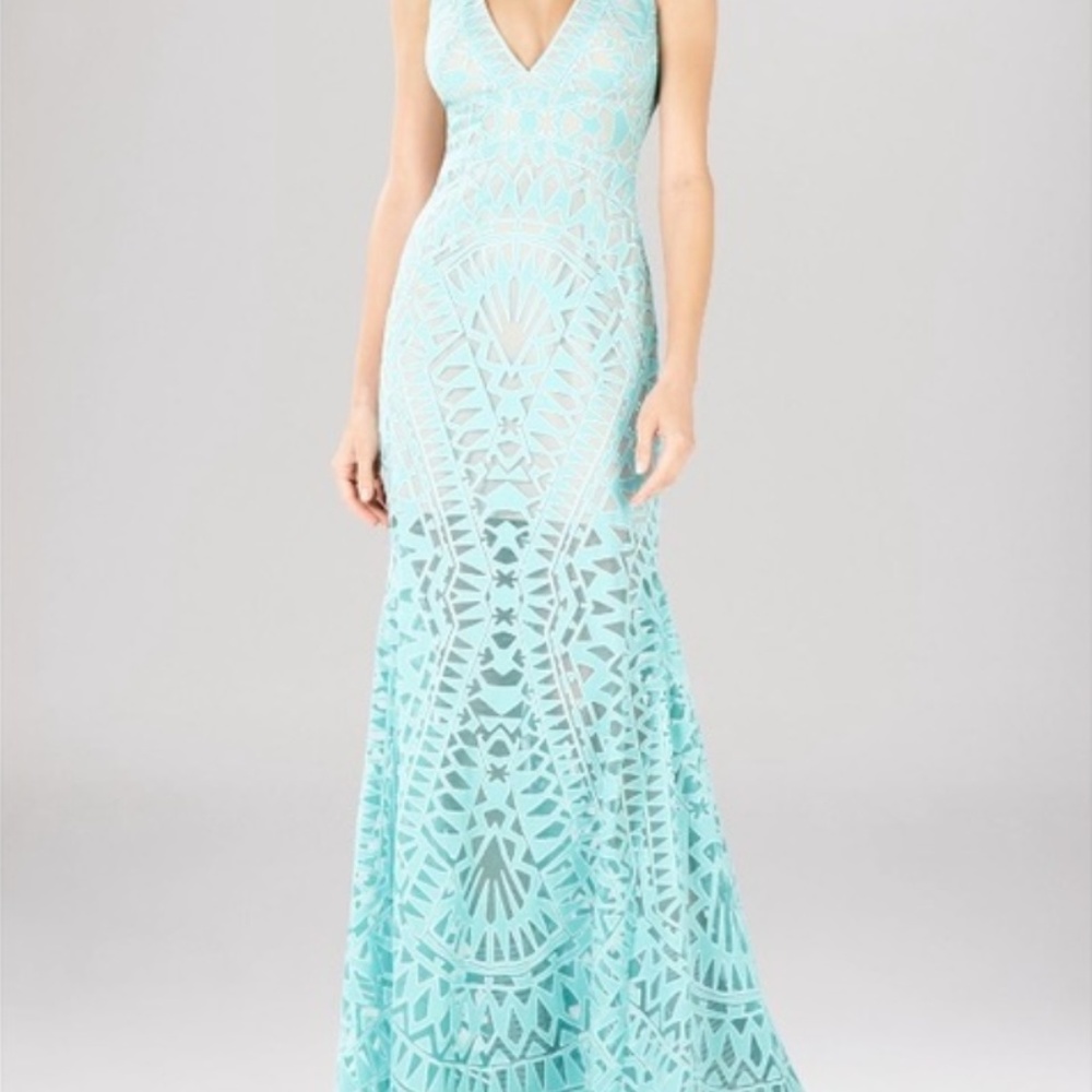 BCBG dress aqua chakra dress
